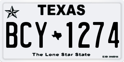 TX license plate BCY1274