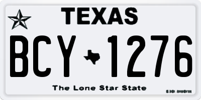 TX license plate BCY1276