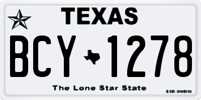 TX license plate BCY1278