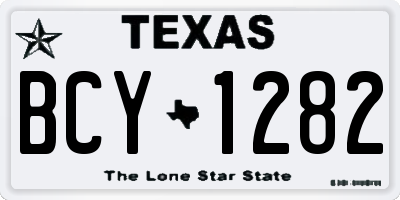 TX license plate BCY1282