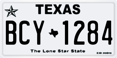 TX license plate BCY1284