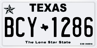 TX license plate BCY1286