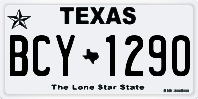 TX license plate BCY1290