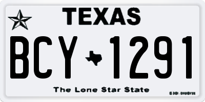TX license plate BCY1291