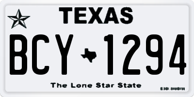 TX license plate BCY1294