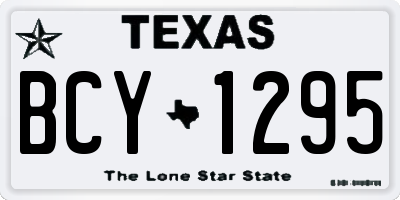 TX license plate BCY1295