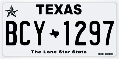 TX license plate BCY1297