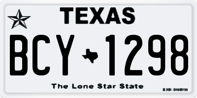 TX license plate BCY1298