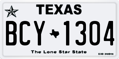 TX license plate BCY1304