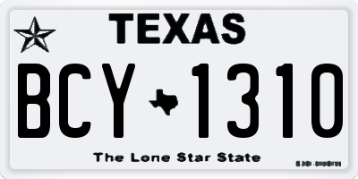TX license plate BCY1310