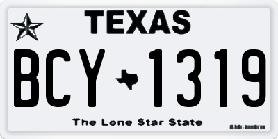 TX license plate BCY1319