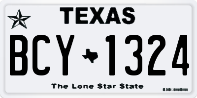 TX license plate BCY1324