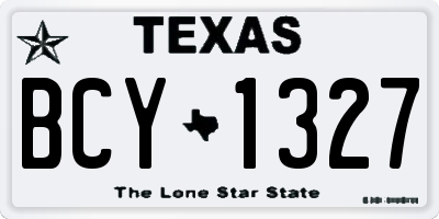 TX license plate BCY1327