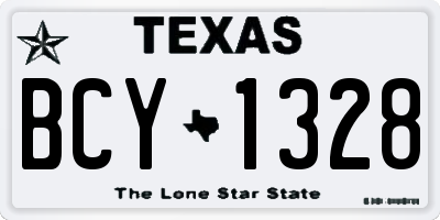 TX license plate BCY1328