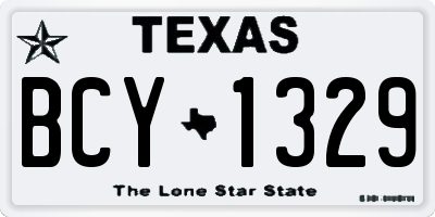 TX license plate BCY1329