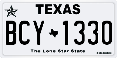 TX license plate BCY1330