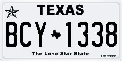 TX license plate BCY1338