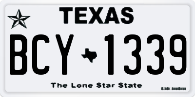 TX license plate BCY1339