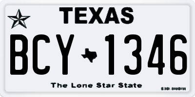 TX license plate BCY1346