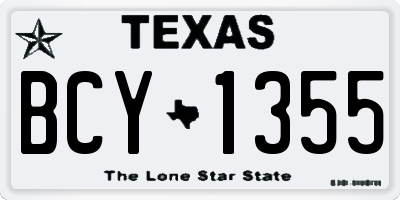 TX license plate BCY1355