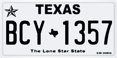 TX license plate BCY1357