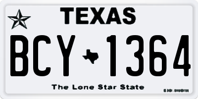TX license plate BCY1364