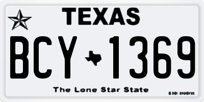 TX license plate BCY1369