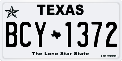 TX license plate BCY1372