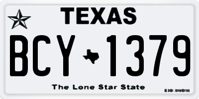 TX license plate BCY1379