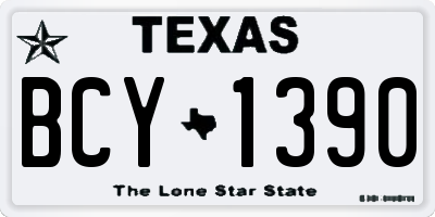 TX license plate BCY1390