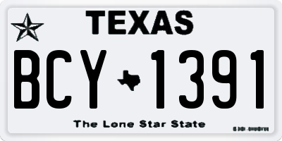 TX license plate BCY1391