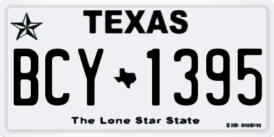 TX license plate BCY1395