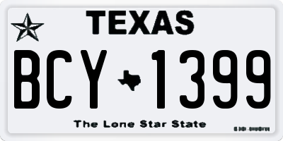 TX license plate BCY1399
