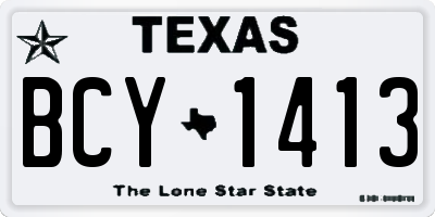 TX license plate BCY1413