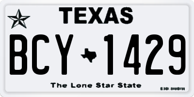 TX license plate BCY1429
