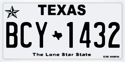 TX license plate BCY1432