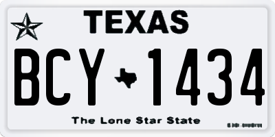 TX license plate BCY1434