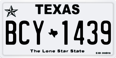 TX license plate BCY1439