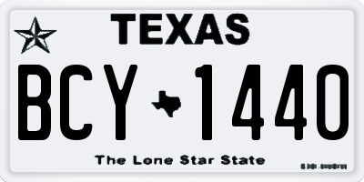 TX license plate BCY1440