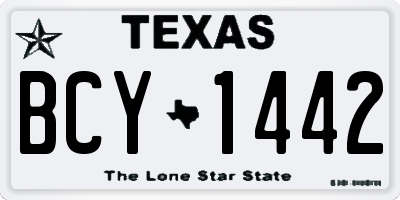 TX license plate BCY1442