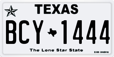 TX license plate BCY1444