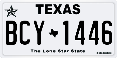 TX license plate BCY1446