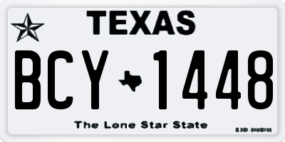 TX license plate BCY1448