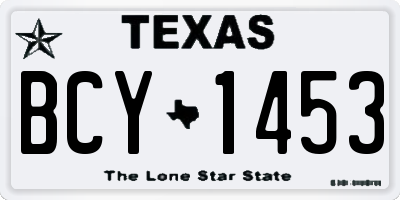 TX license plate BCY1453