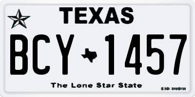 TX license plate BCY1457
