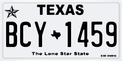 TX license plate BCY1459