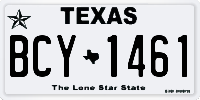 TX license plate BCY1461