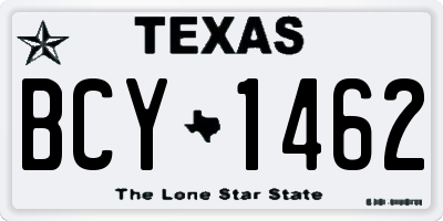 TX license plate BCY1462