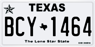 TX license plate BCY1464
