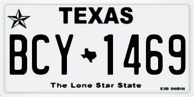 TX license plate BCY1469